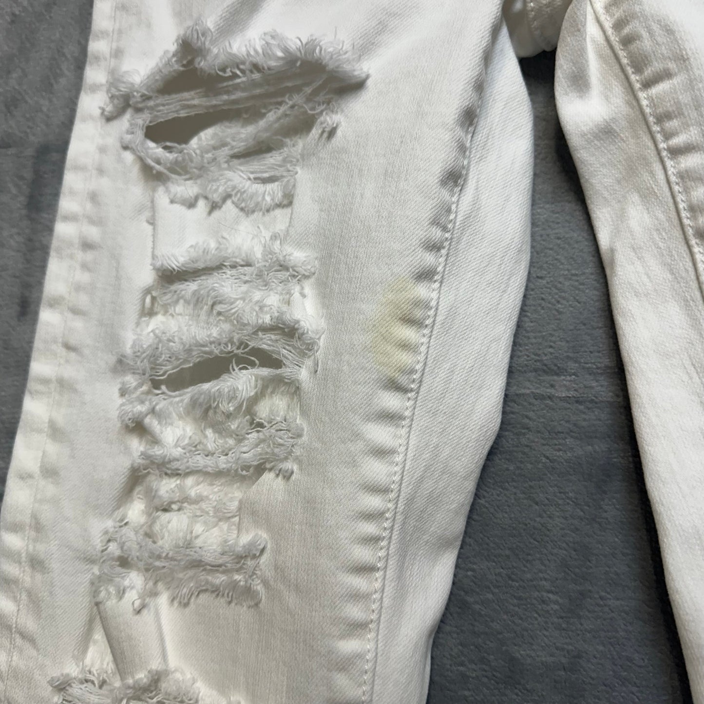 American Eagle Super Stretch X Jegging Crop Jeans Women 2 XLong White Distressed