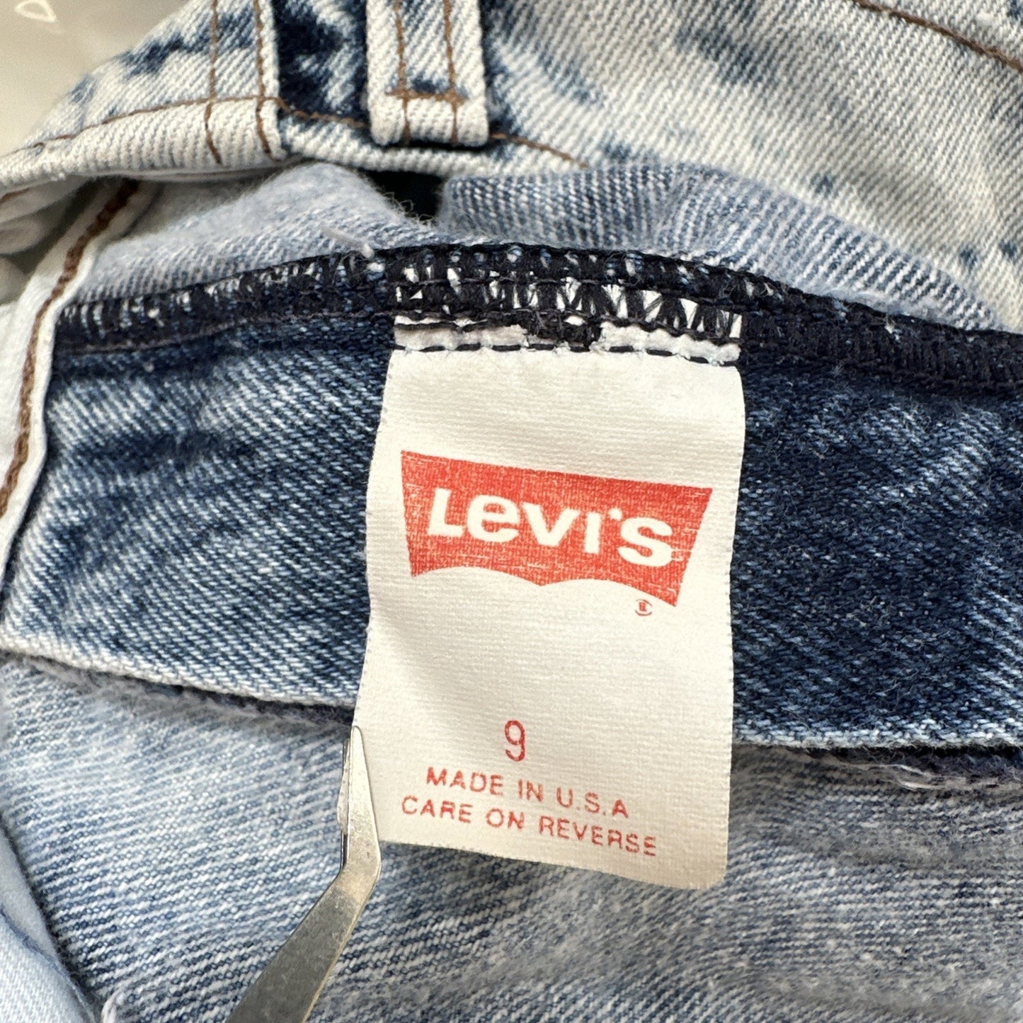 Vintage Levi's 900 Series Straight Jeans Women's Size 9 Blue Acid Wash Denim