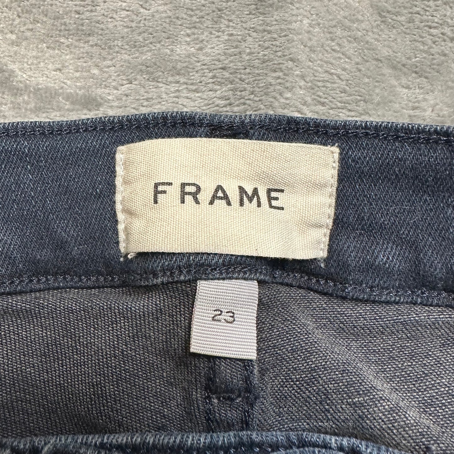 FRAME Le Skinny de Jeanne Moto Jeans Women’s Size 23 Dark Blue Denim