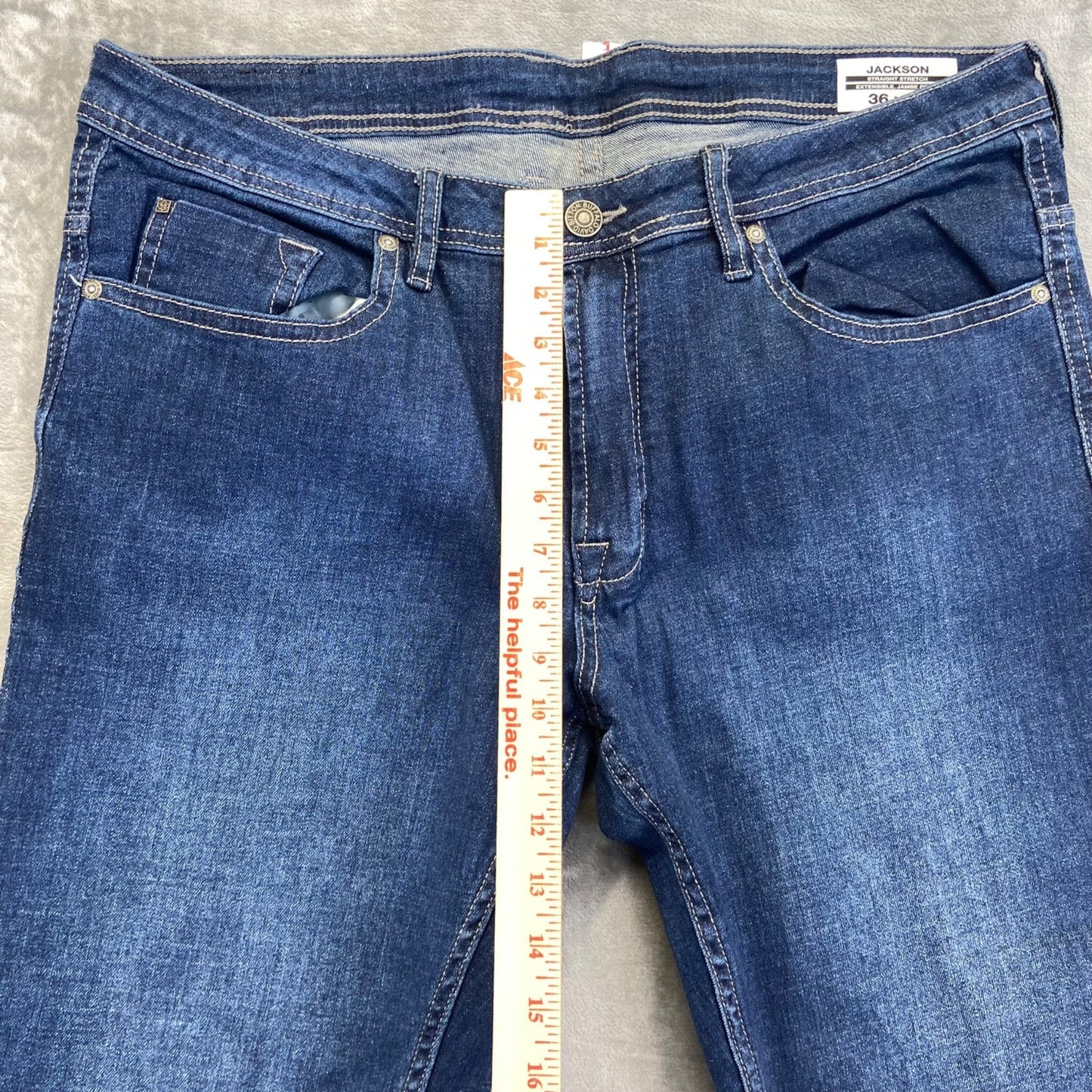 Buffalo Men's Jackson Straight Stretch Jeans 36x30 Blue