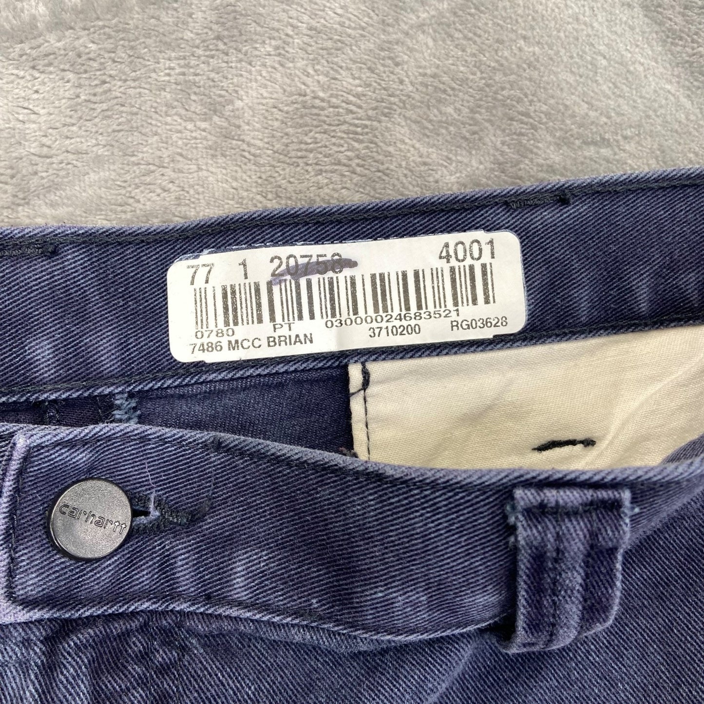 Carhartt FR Men's Straight Pants 36x28 Dark Blue Flame Resistant