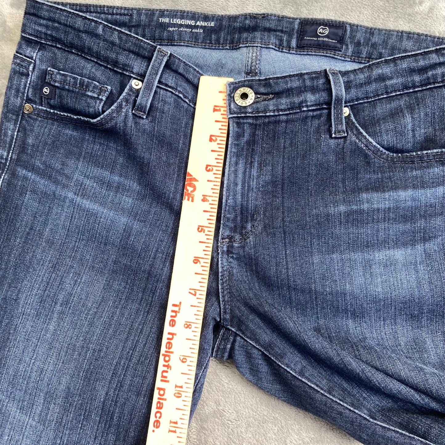 AG Adriano Goldschmied Women's Super Skinny Ankle Jeans 28R Blue