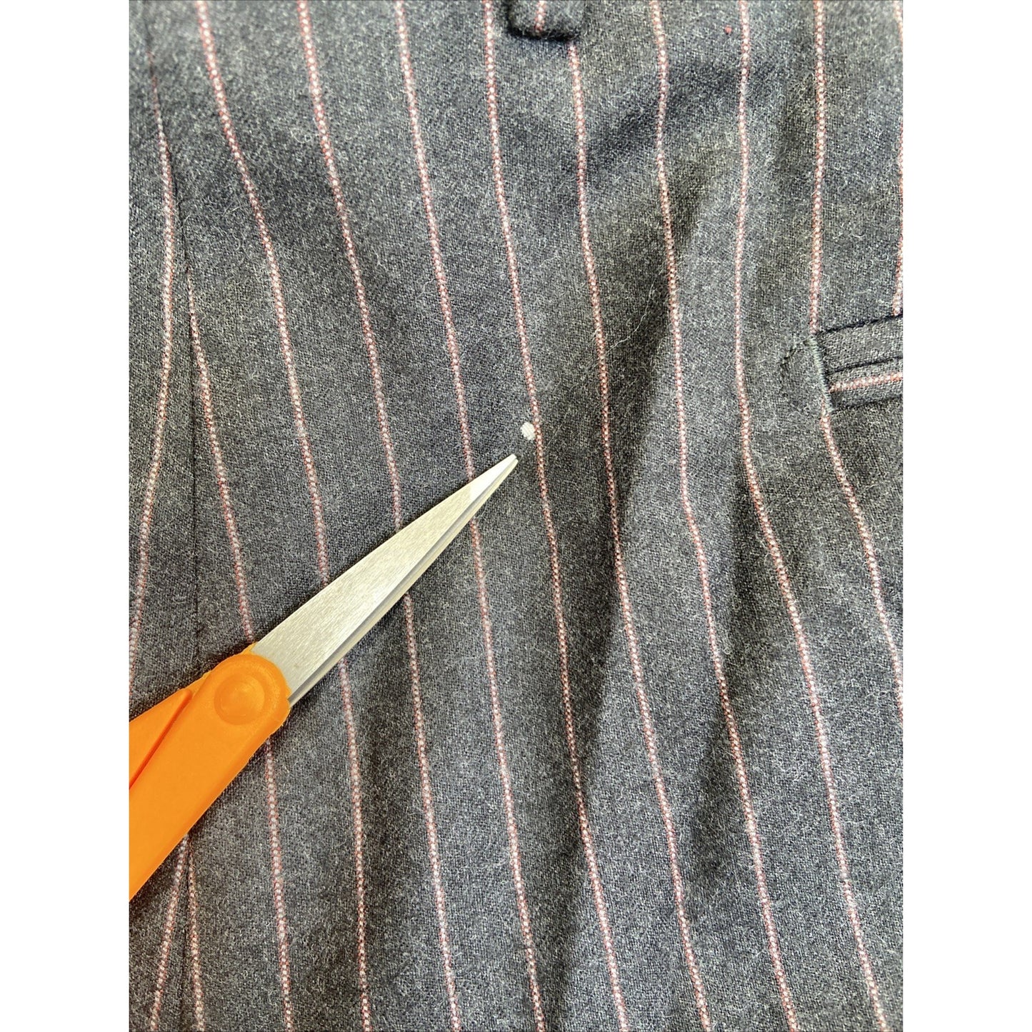 Vintage Zanella Striped Formal Dress Pants Men's 38 Black Red Stripe