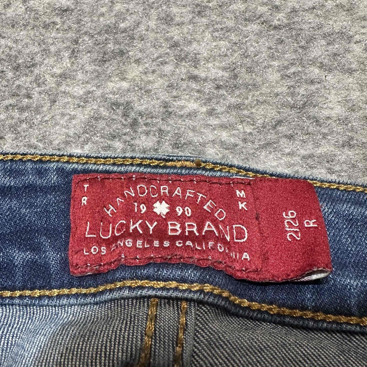 Lucky Brand Women's Leyla Skinny Distressed Jeans Size 26 Blue Dark Wash Denim