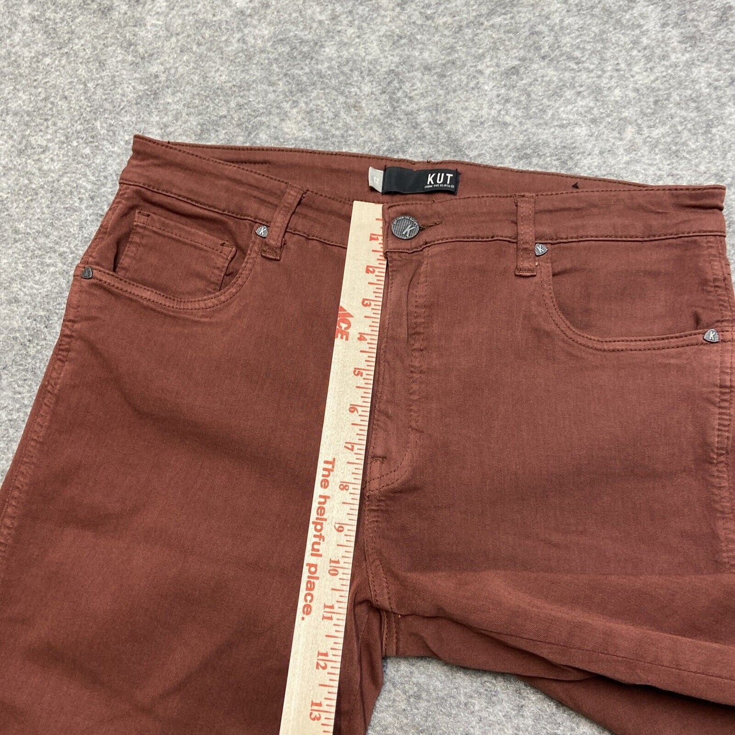 KUT From The Kloth Mia High Rise Fab AB Toothpick Skinny Jeans Women's 12 Red