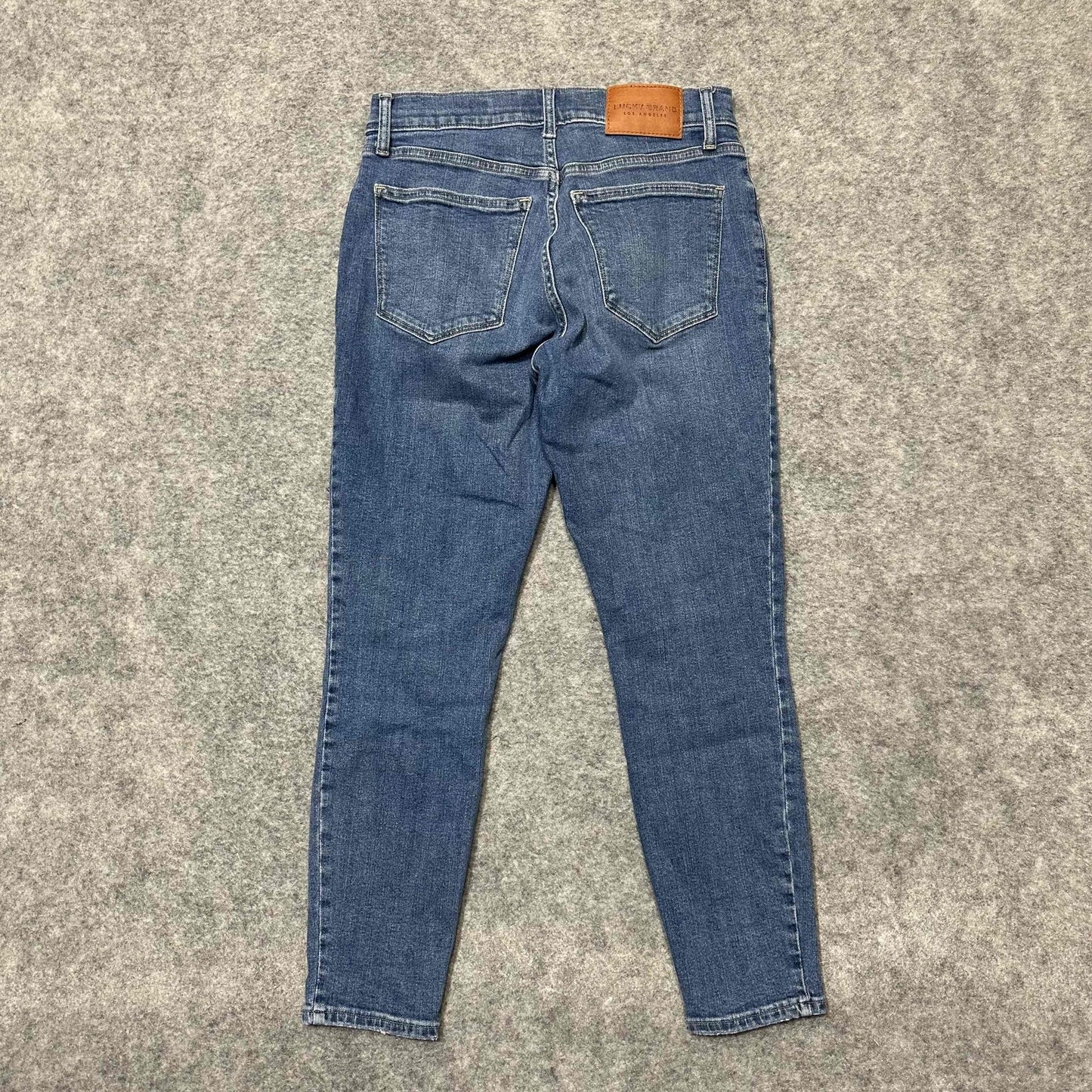 Lucky Brand Women's Ava Mid Rise Crop Skinny Jeans Size 6/28 Blue Medium Wash