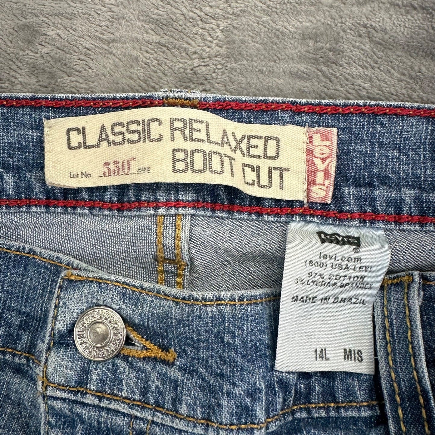 Levi's Women's 550 Classic Relaxed Bootcut Jeans Size 14L Blue Medium Wash Denim