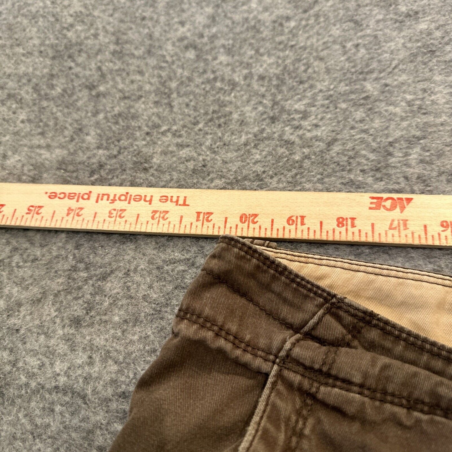 The Foundry Men's Cargo Shorts Size 44 Brown Dark Wash Shorts