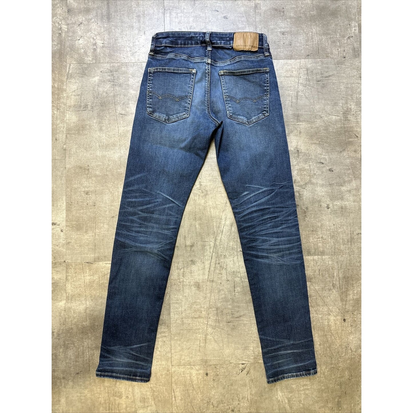 American Eagle Mens Next Level Stretch Slim Jeans Size 28x32 Dark Blue Denim