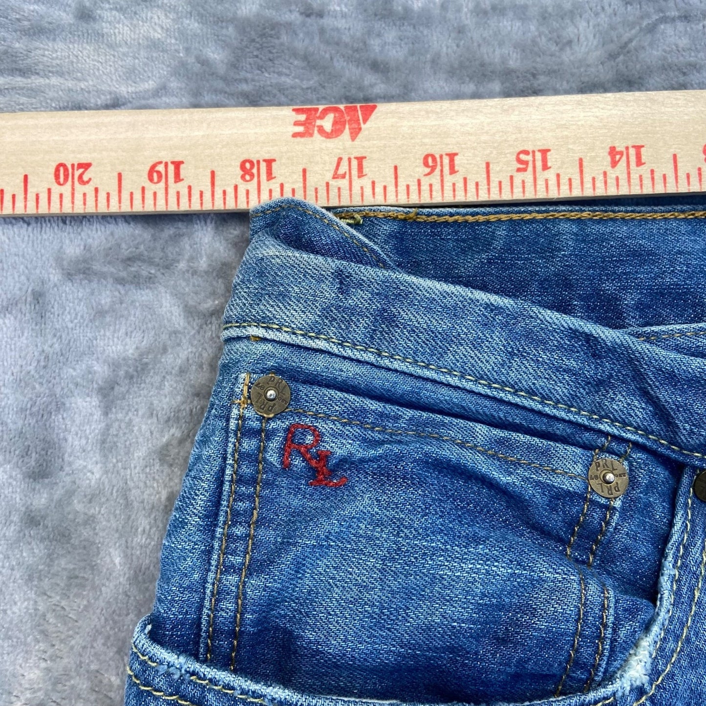 Vintage Polo Ralph Lauren Men's Straight Jeans 36x30 Blue Denim