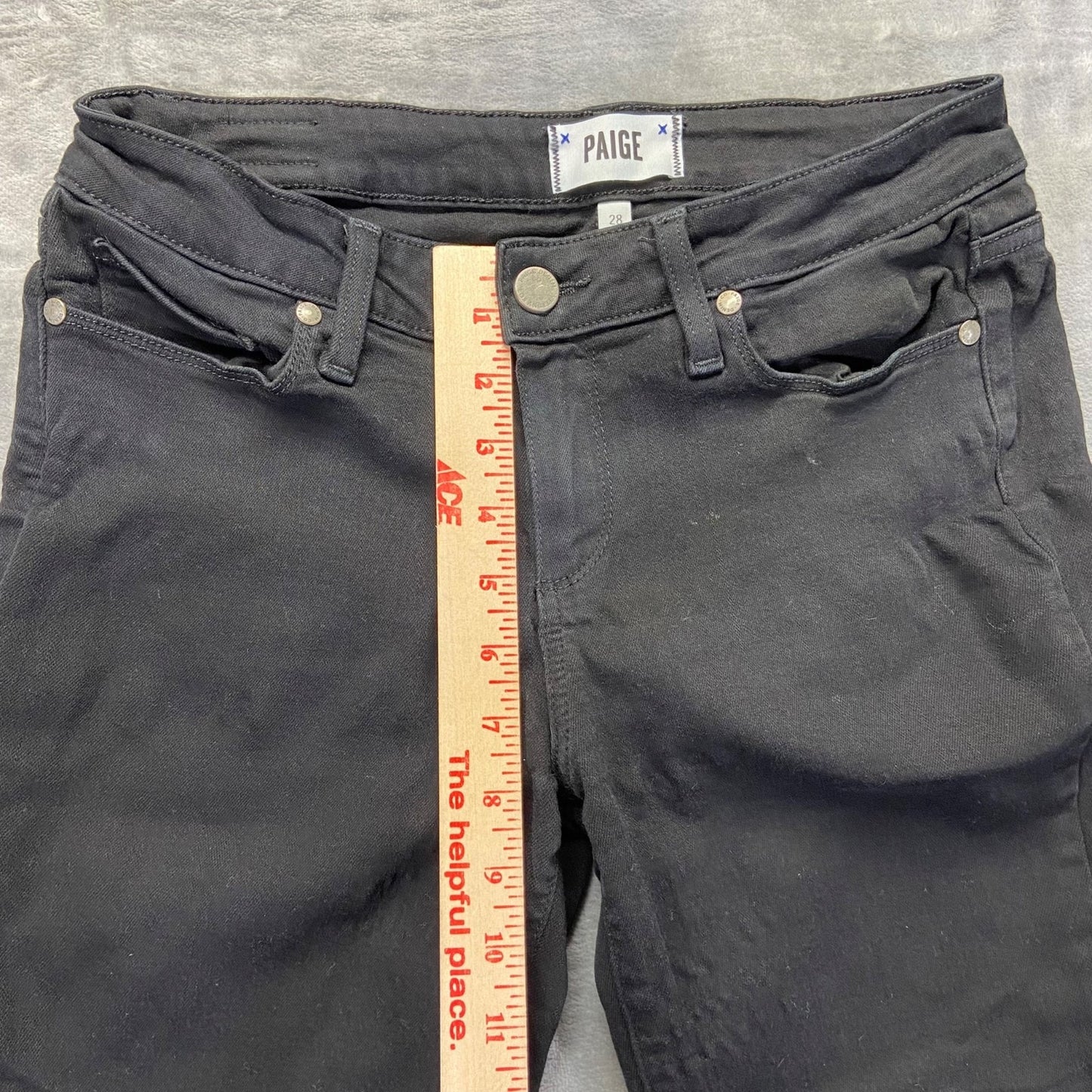 Paige Verdugo Ultra Skinny Women's Jeans Size 28 Black Rayon Blend