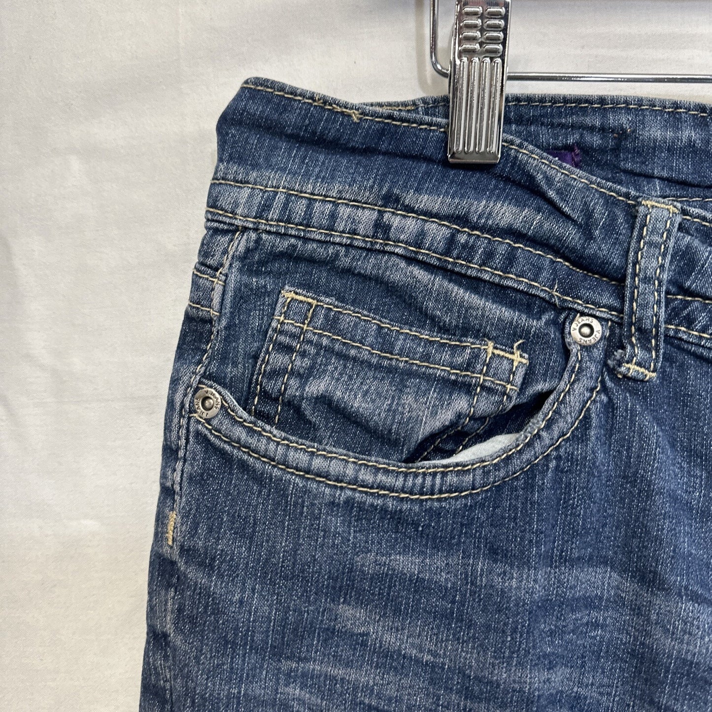 Vigoss Cuffed Capri Jeans Women’s Size 9 Blue Dark Wash Stretch Denim