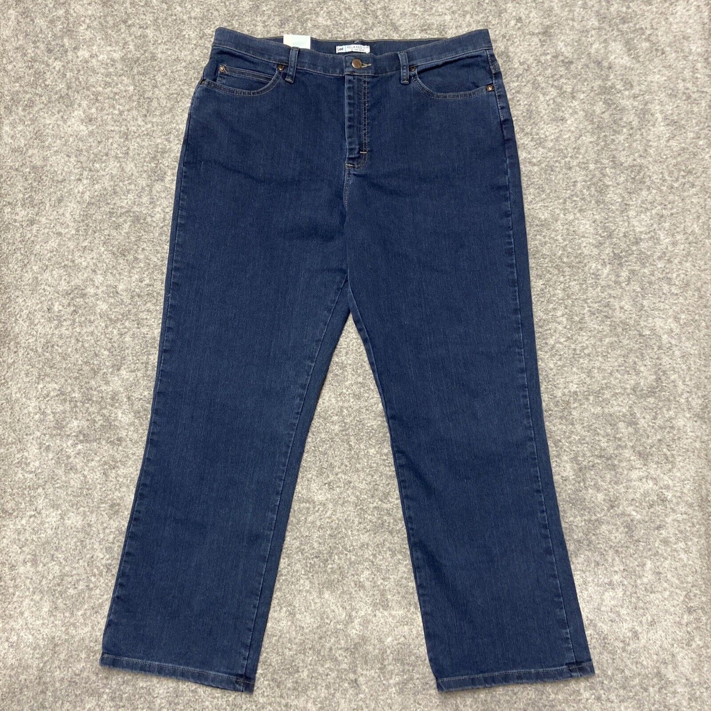 New Lee Relaxed Fit At The Waist Straight Leg Jeans Women's 18S Dark Blue Denim