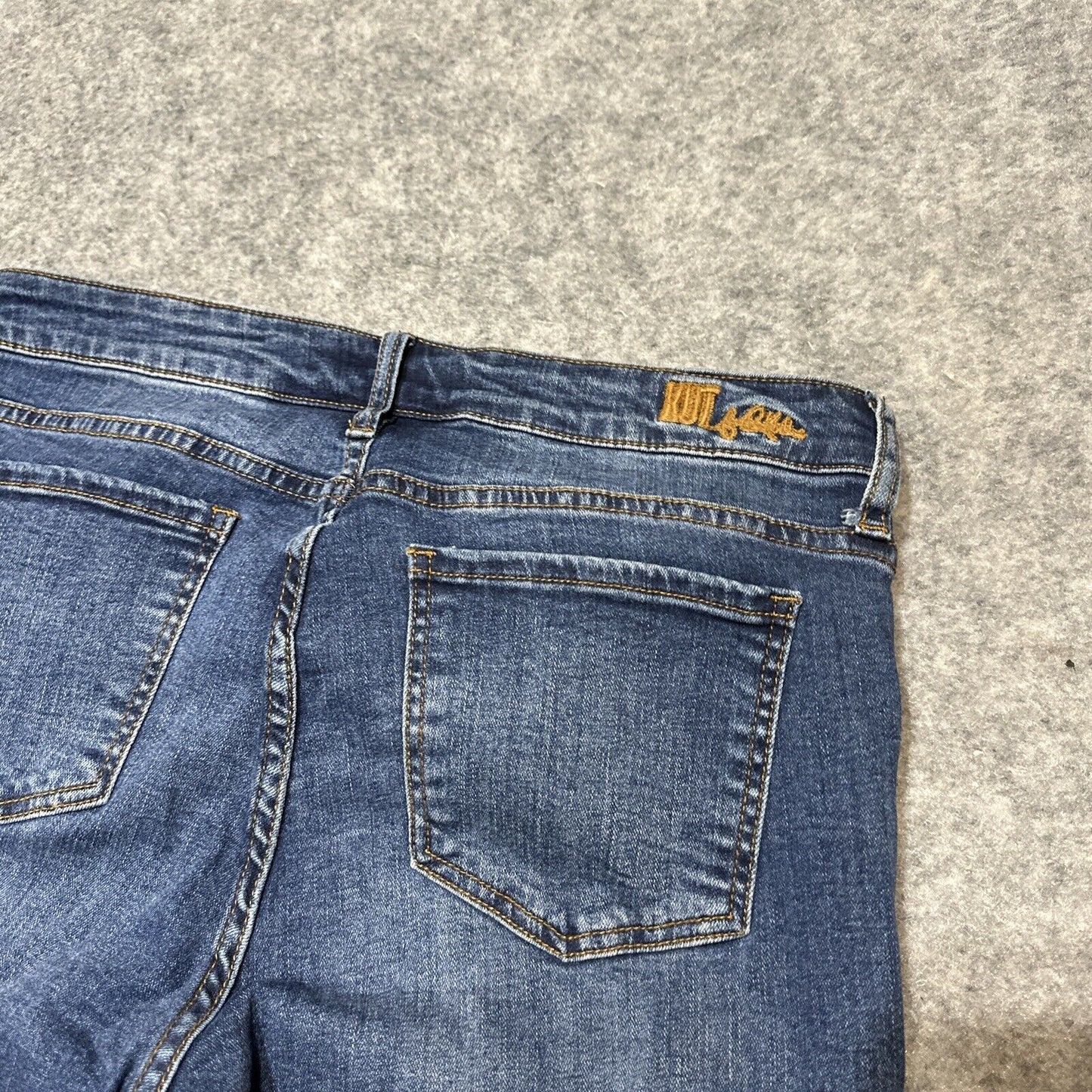 KUT From The Kloth Women's Straight Jeans Size 10 Blue Dark Wash Denim