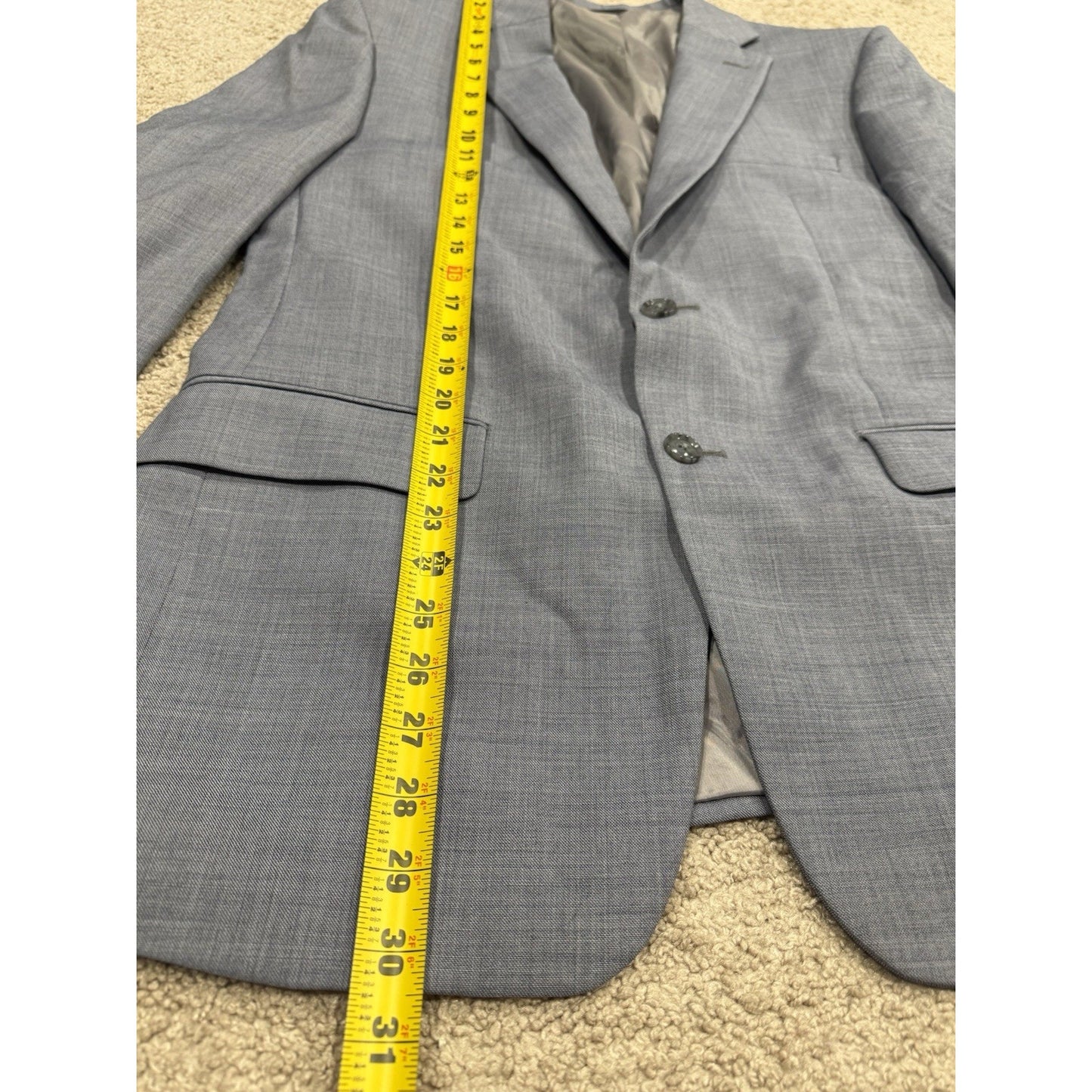Calvin Klein Blazer Sport Coat Suit Jacket Men's Size 36 Large Gray Two Button
