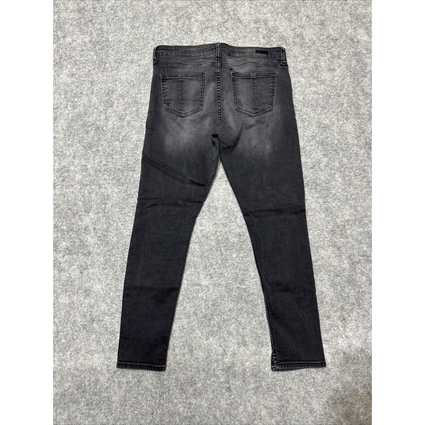 KUT From The Kloth Women's Distressed Skinny Jeans Size 8 Black Dark Wash Denim