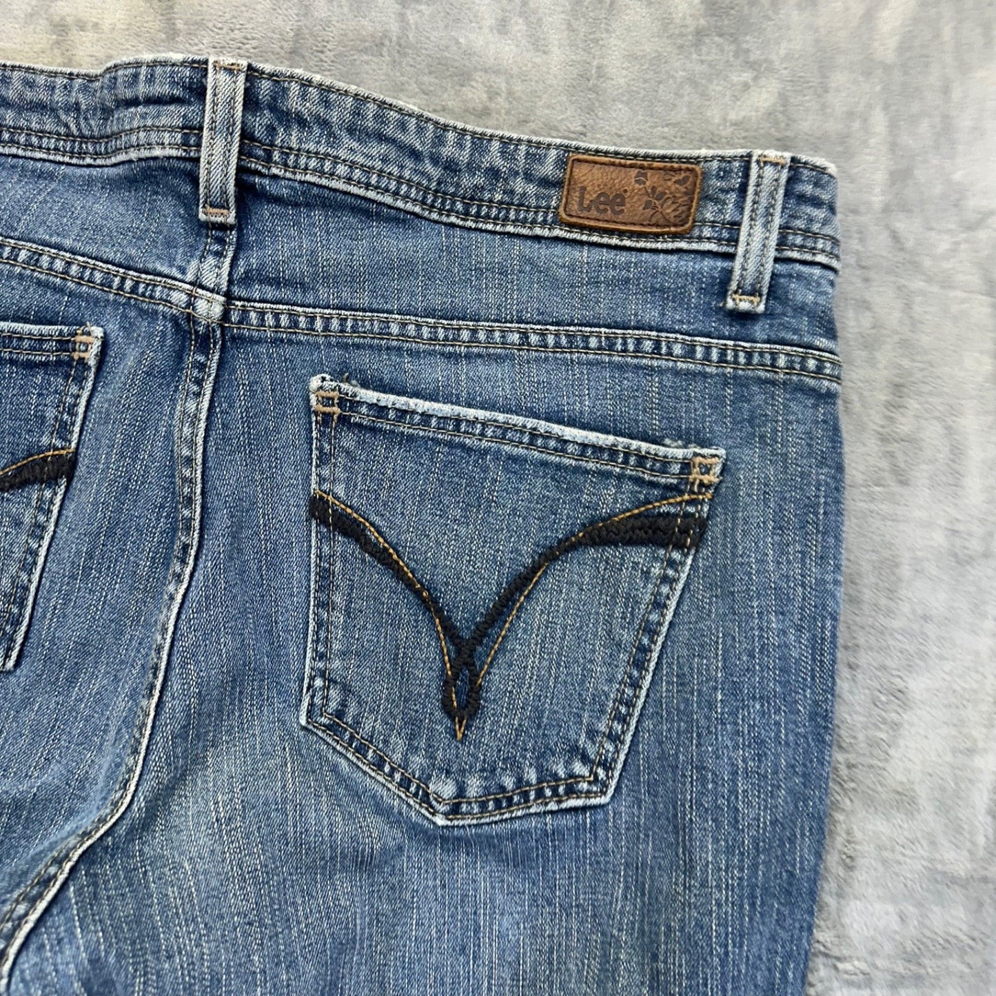 Lee Women's Midrise Bootcut Jeans Size 14M Blue Denim #534424