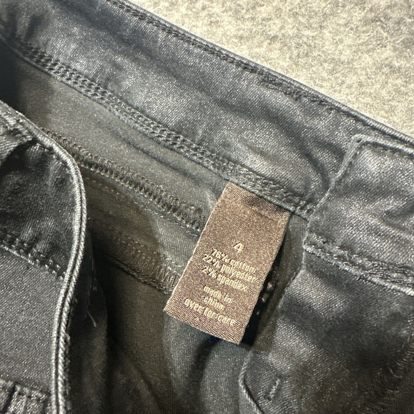 The Limited Denim Women's Legging Jean Size 4 Glittery Black Dark Wash Denim