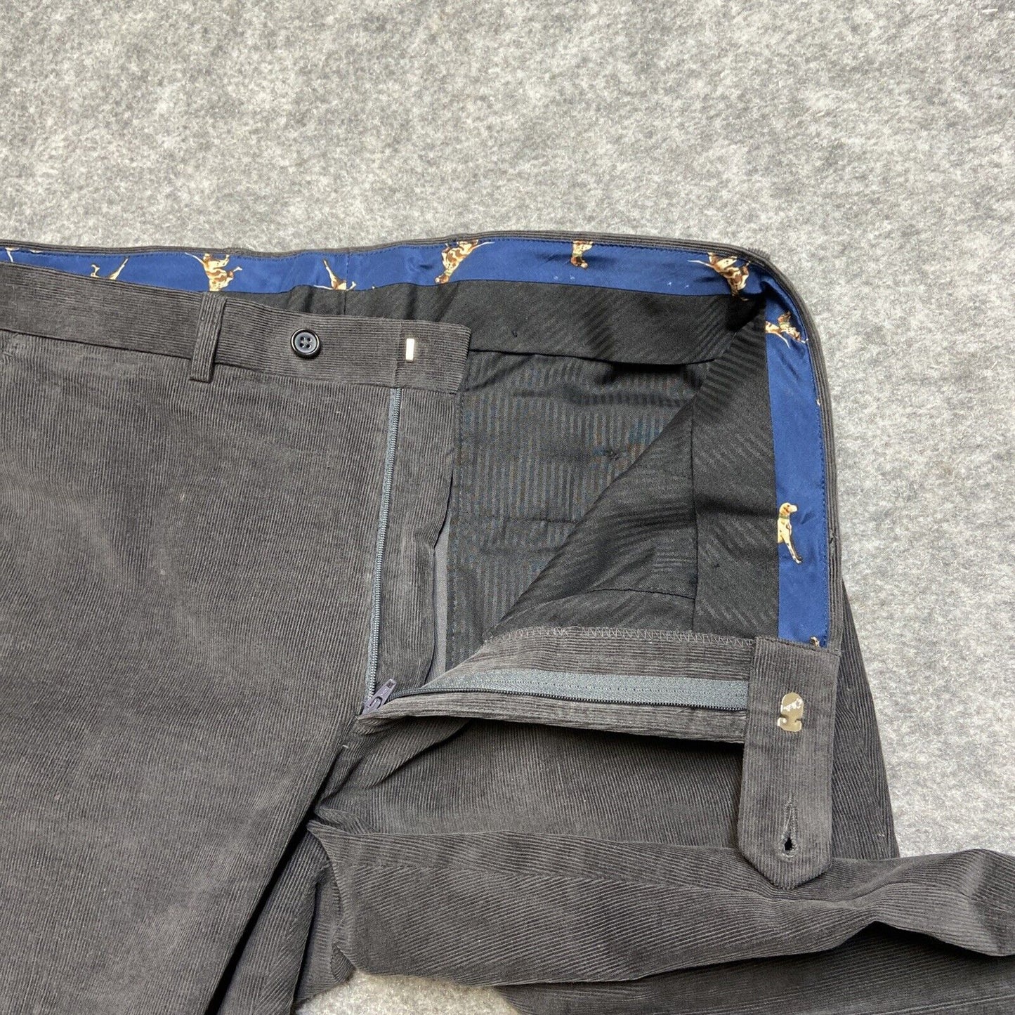 Lauren Ralph Lauren Corduroy Dress Pants Men's Size 34x32 Dark Gray Formal Pants