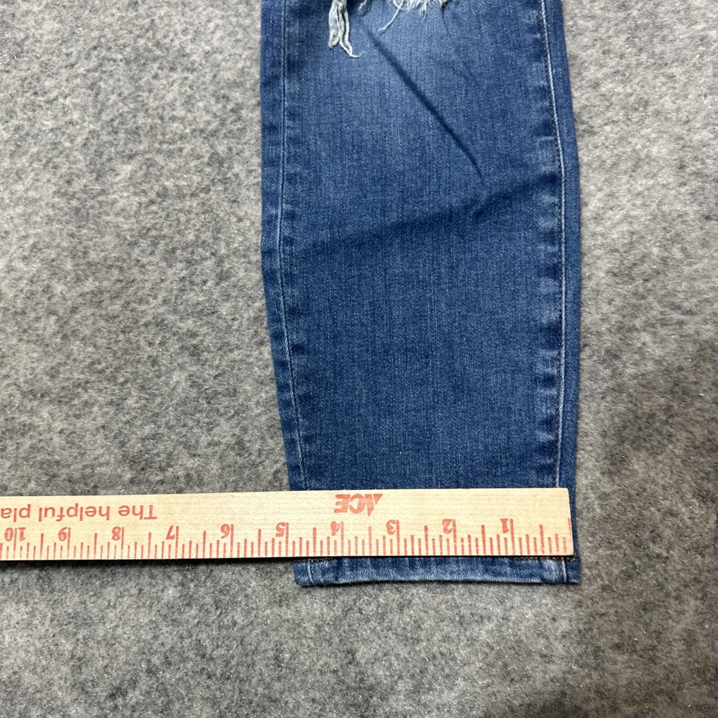 Madewell Distressed Curvy High Rise Skinny Crop Jeans Women's Size 25 P Blue