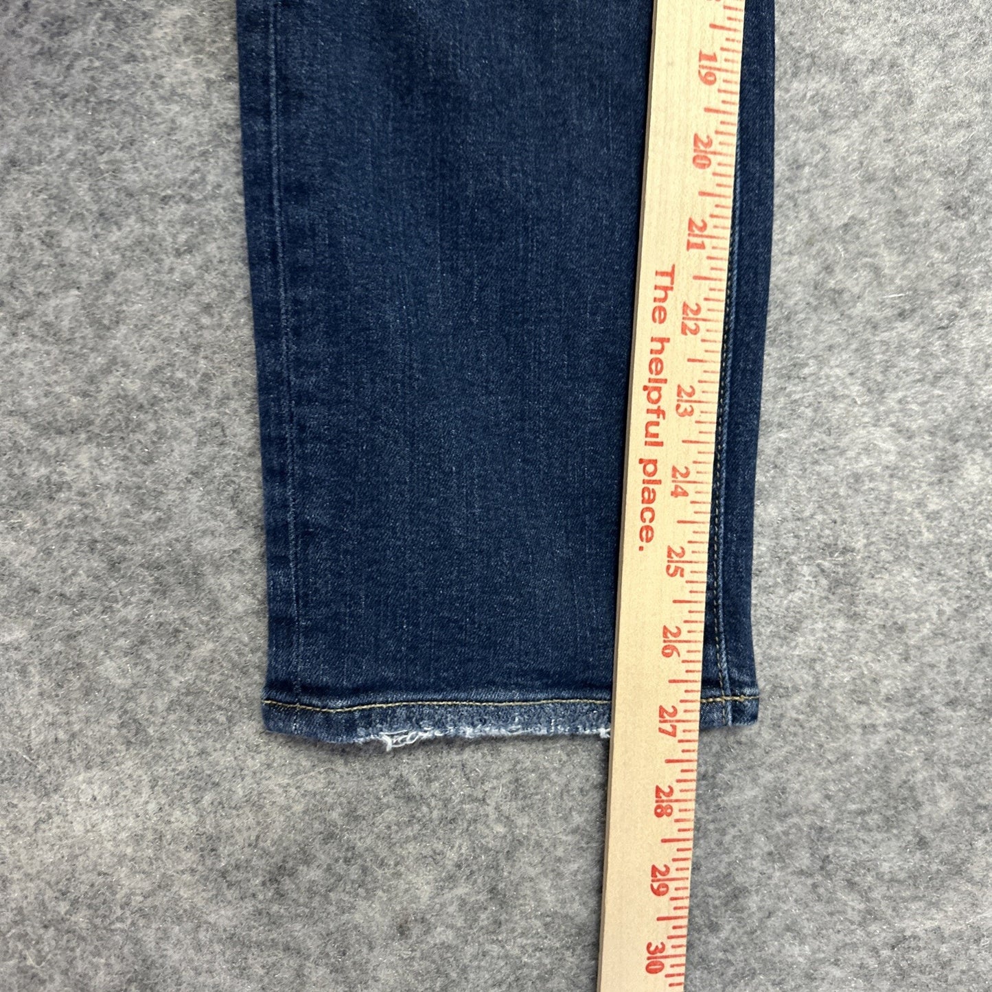Paige Brigitte Distressed Skinny Jeans Womens 24 Blue Dark Wash Stretch Denim
