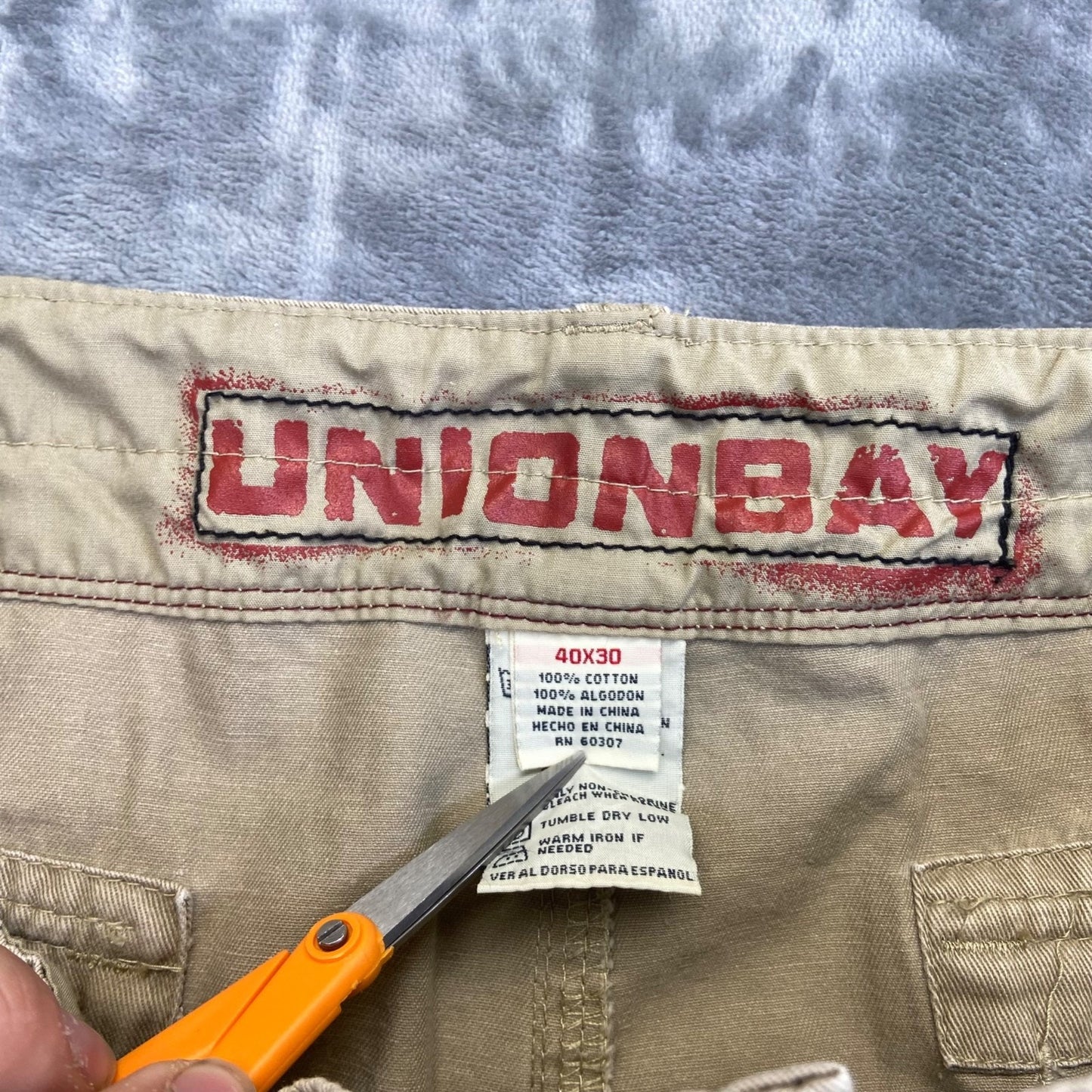 Unionbay Men's Cargo Pants Straight 40x30 Khaki