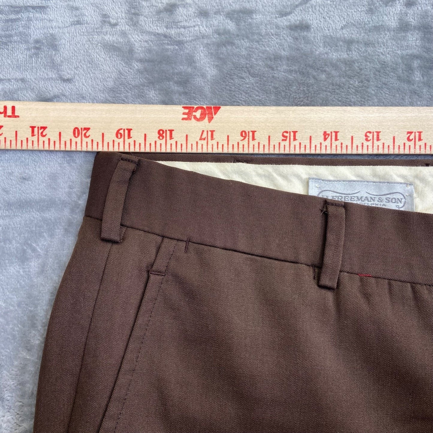H. Freeman & Son Men's Bronzetti Slack Pants Brown Size 34 #534424