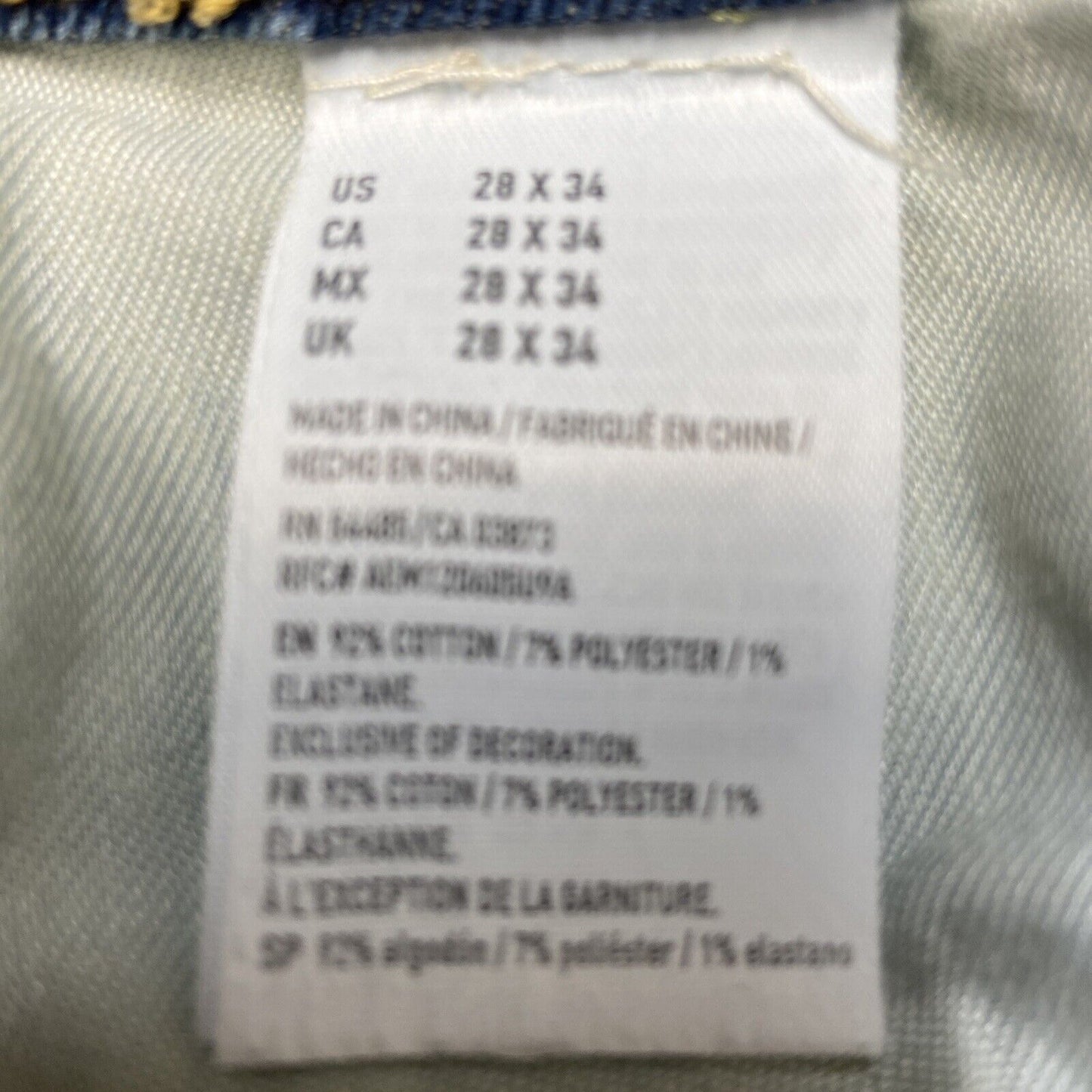 American Eagle Active Flex Original Straight Men's Size 28x34 Dark Blue Denim