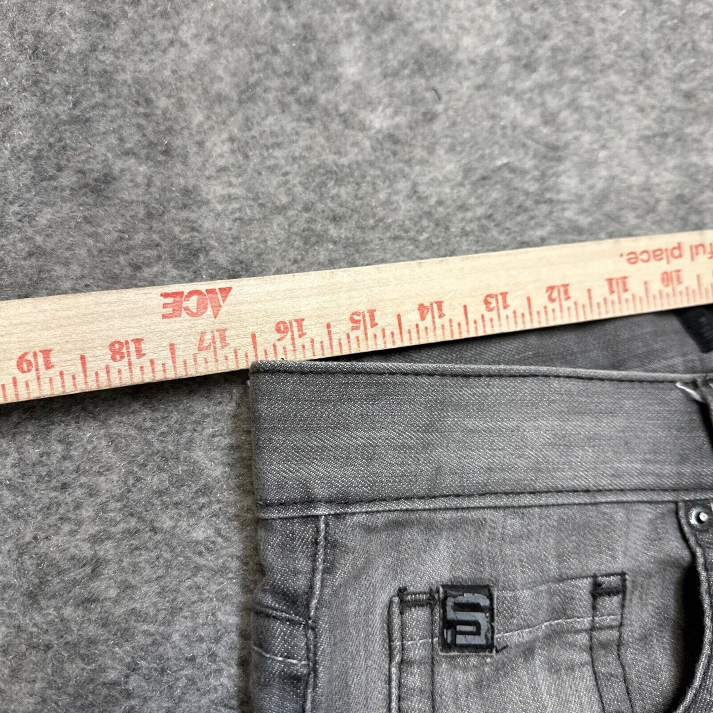 Southpole Straight Jeans Men's Size 34x30 Gray Denim Skater Y2K Grunge *Stained*