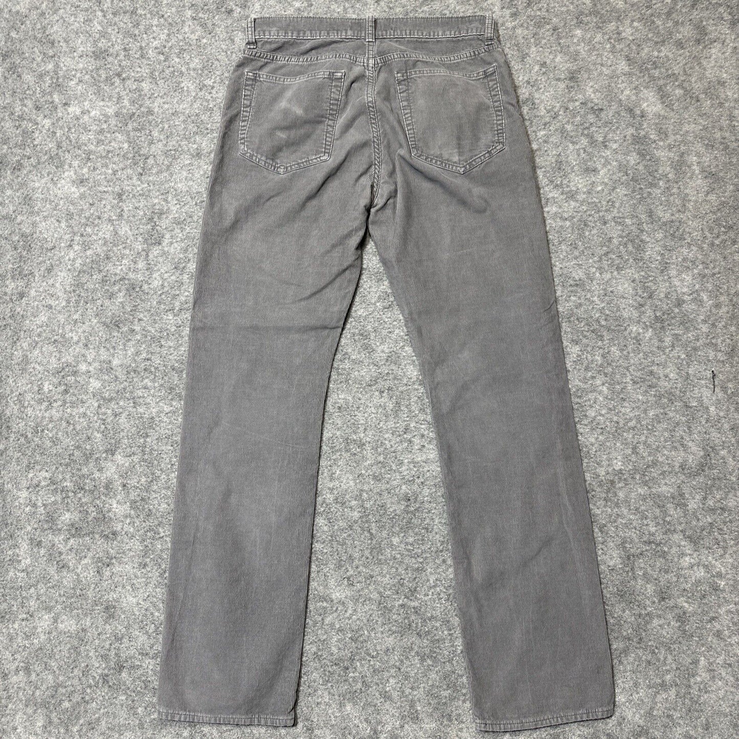 J Crew Men's Corduroy Slim Straight Jeans Size 30x32 Gray