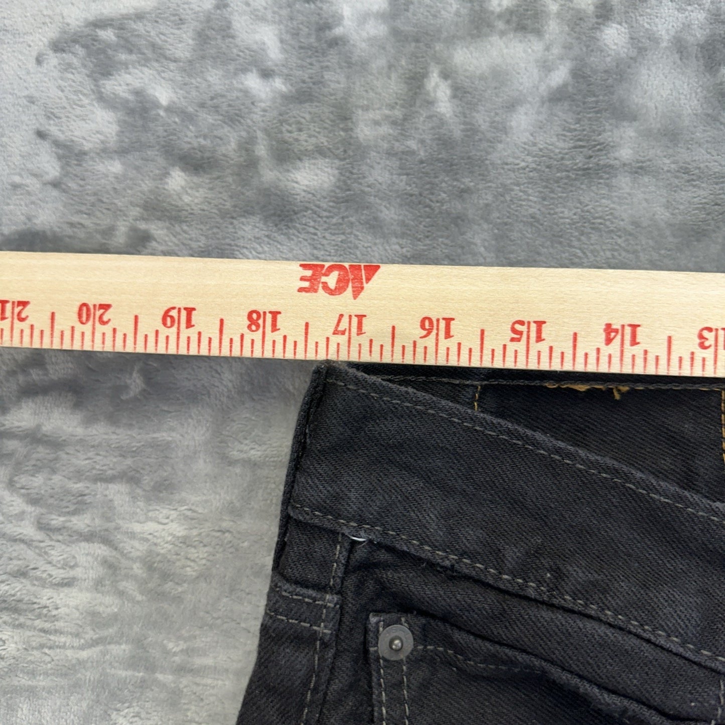 Levi's 501 Original Fit Straight Jeans Mens Size 36x32 Black Denim