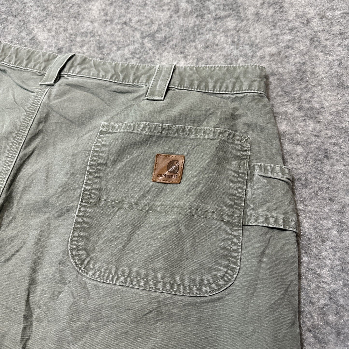 Carhartt Men's Cargo Shorts Size 40 Green Cargo Work Shorts