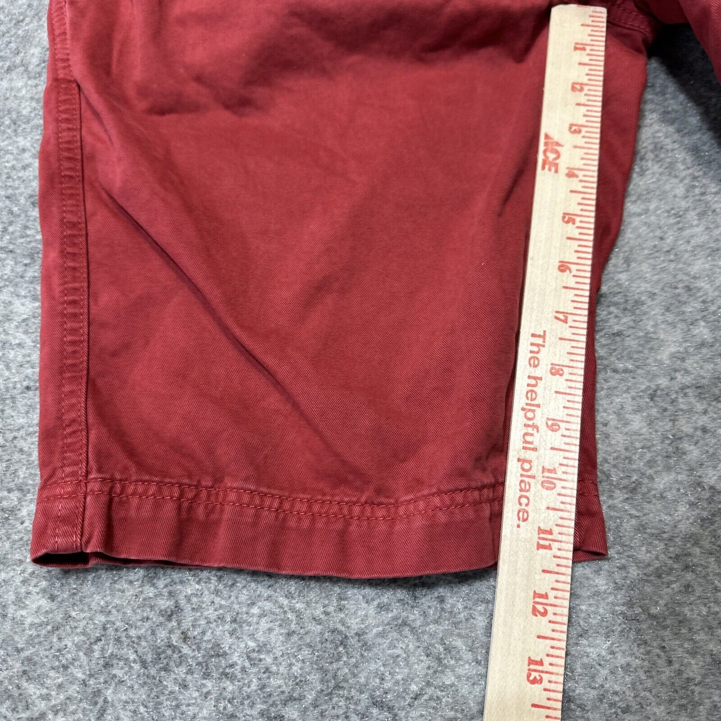 American Eagle Longer Length Men's Chino Shorts Size 30 Red Chinos