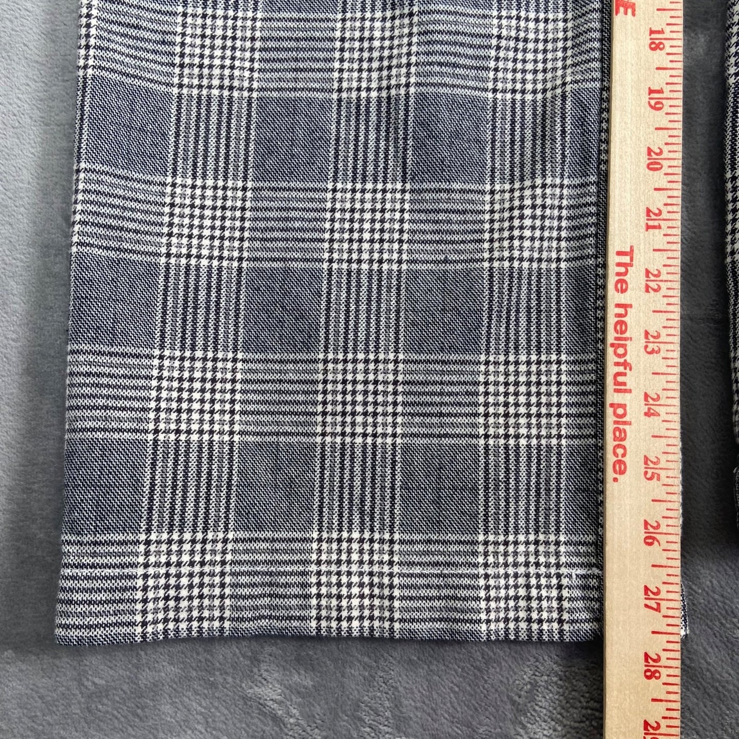 American Eagle Plaid Wide Leg Pants Women's Size 00 Short Gray Cotton