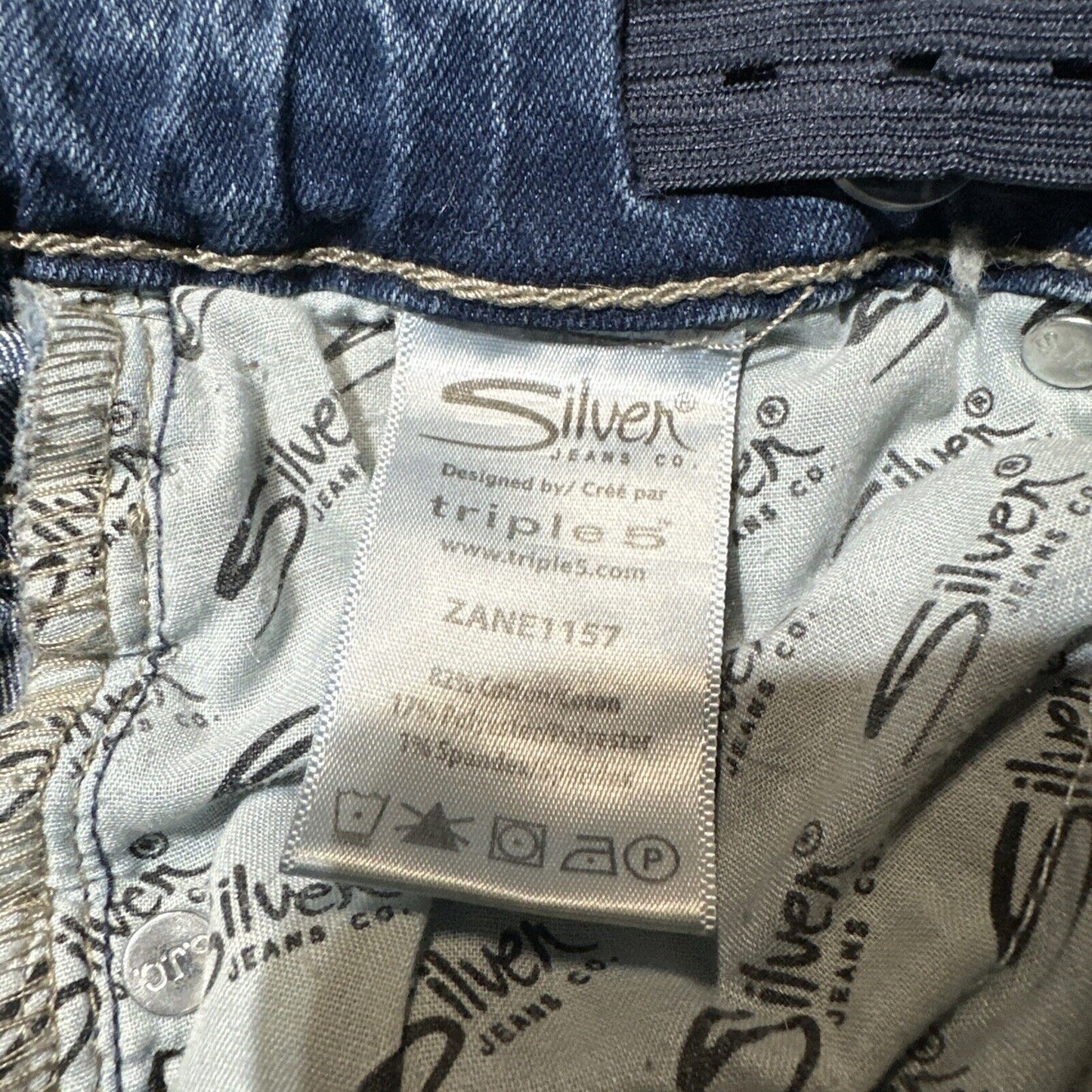 Silver Jeans Zane Youth Boys Adjustable Waist Jeans Sz 12 Blue Med Wash Denim