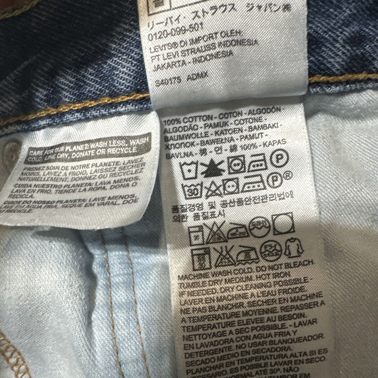 Levi's 505 Regular Fit Men's Straight Jeans Size 40x29 Blue Medium Wash Denim
