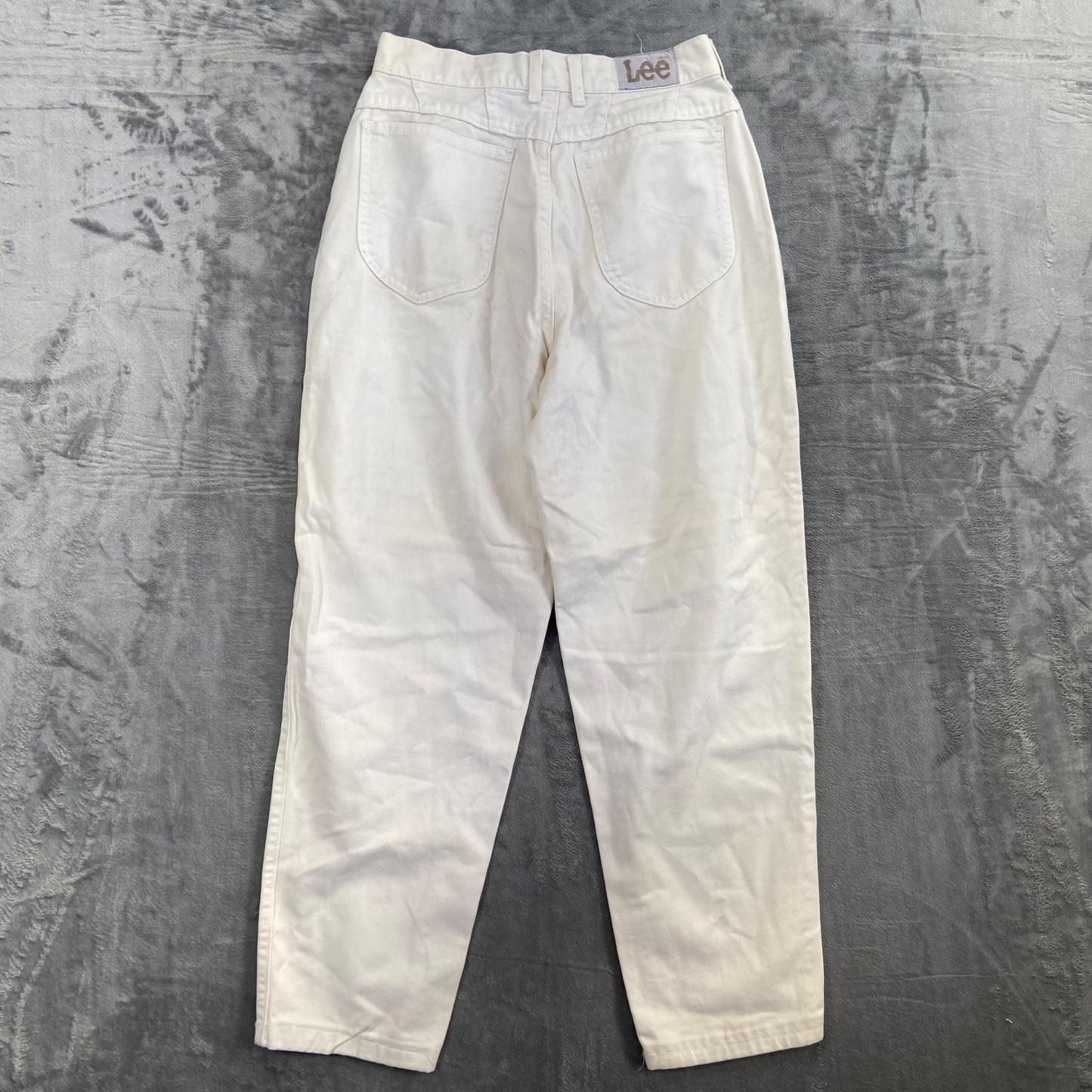 Vintage Lee Women's Tapered Jeans Size 11 White