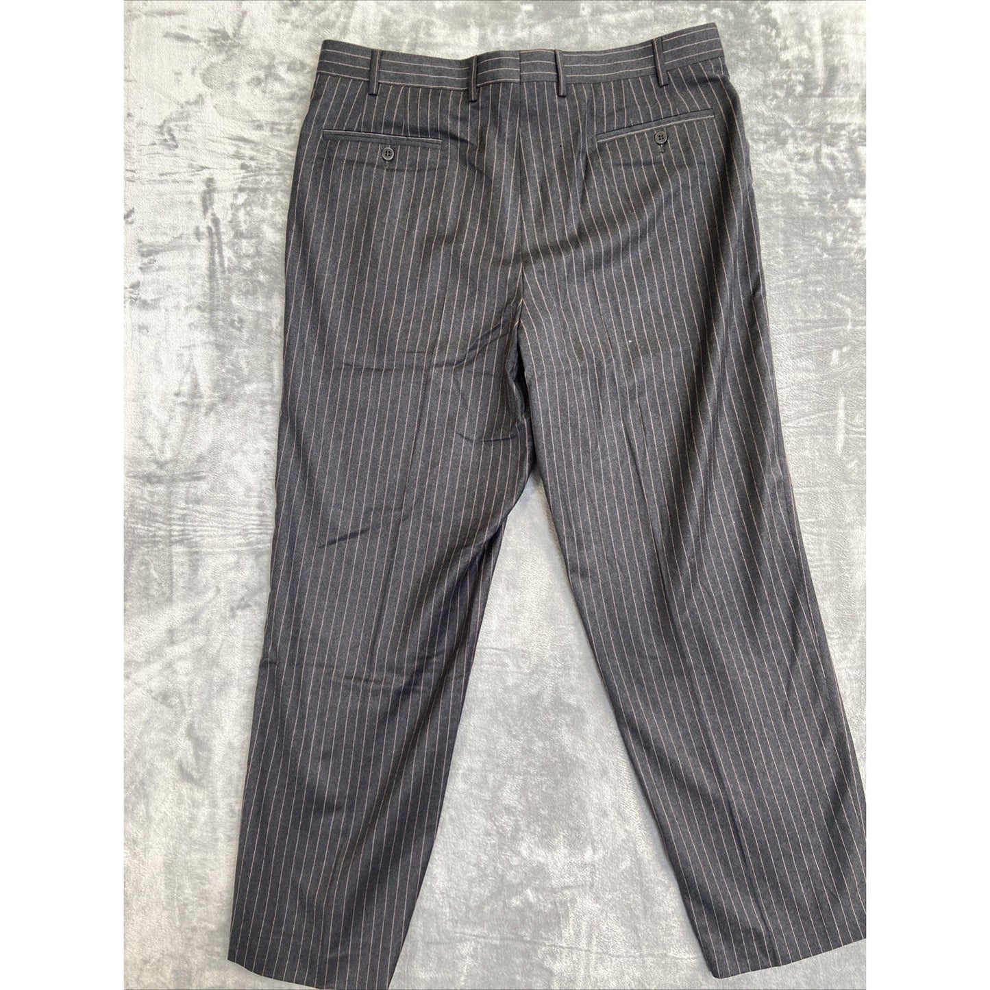Vintage Zanella Striped Formal Dress Pants Men's 38 Black Red Stripe