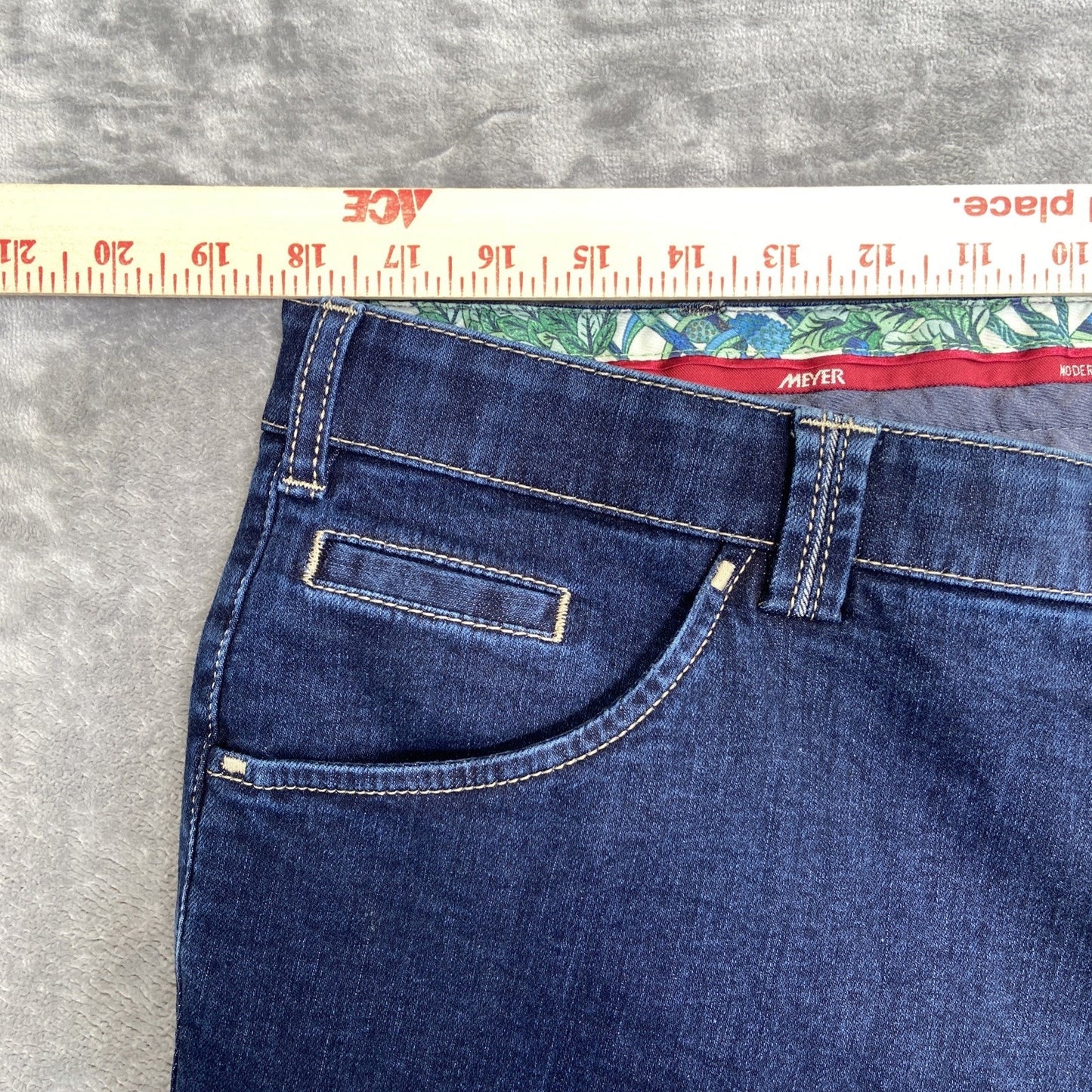 Meyer Modern Comfort Straight Jeans Men's Size 36x30 Dark Blue