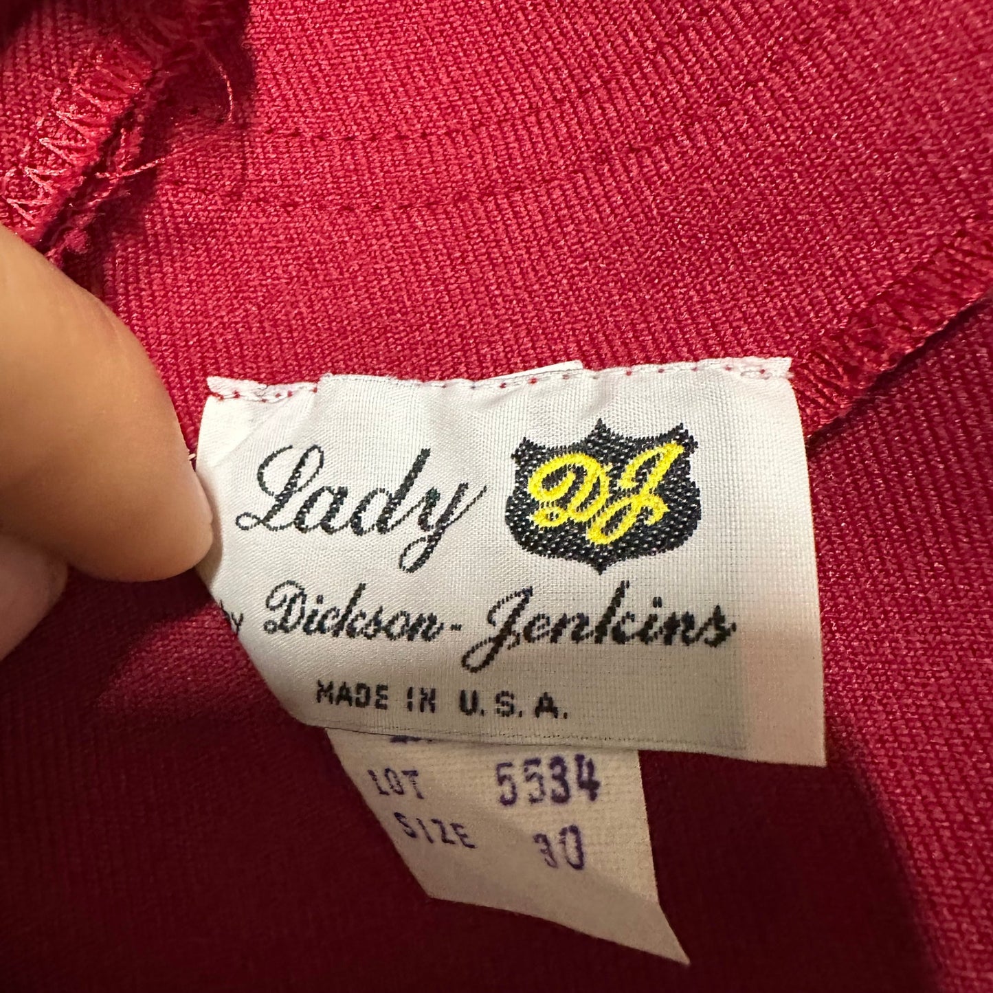 New Vintage Lady Dickson Jenkins Western Flared Pants Women's Sz 30 Red Unhemmed