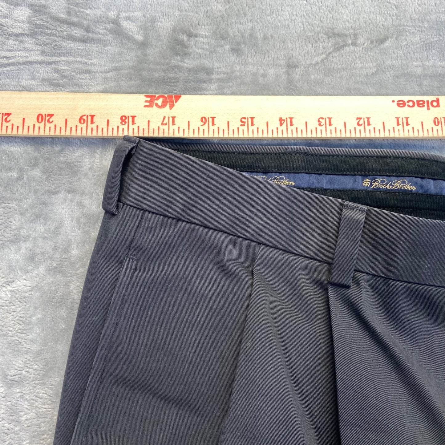 Brooks Brothers Men's Advantage Chino Pleated Pants 38x32 Black