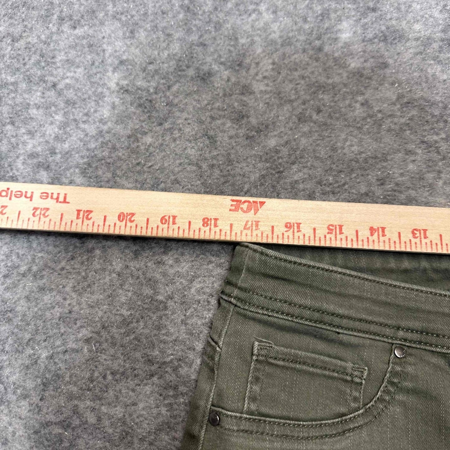 Chicos Women's Perfect Stretch Girlfriend Slim Ankle Jeans Size 25 Green Denim