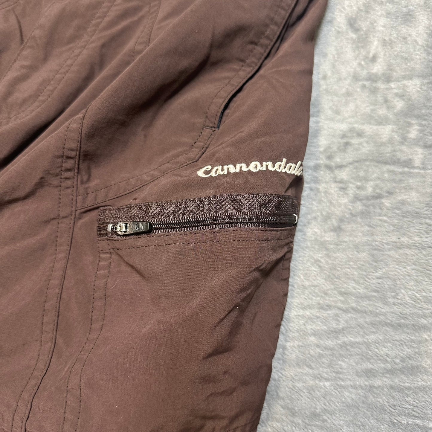 Cannondale Lined Padded Biker Shorts Men's Size M Brown Biking Shorts