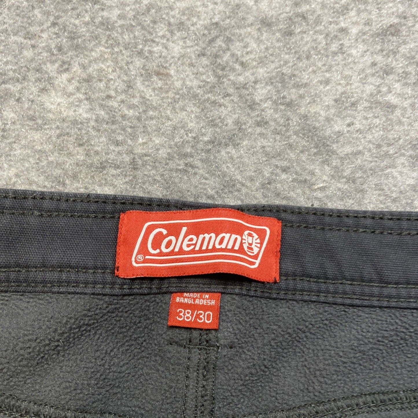 Lot of 2 Coleman Fleece Lined Cargo Pants Men's Size 38x30 Gray Brown Pants