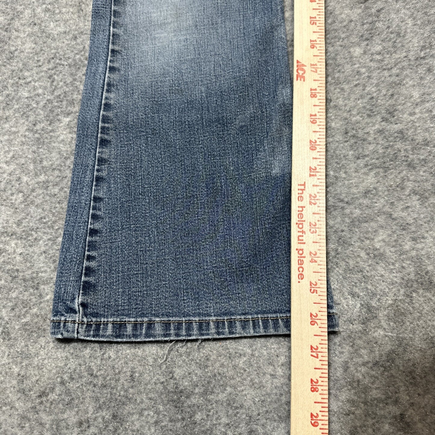 Levi Strauss Signature Girls' Low Rise Flare Stretch Jeans Size 16.5 Blue Denim