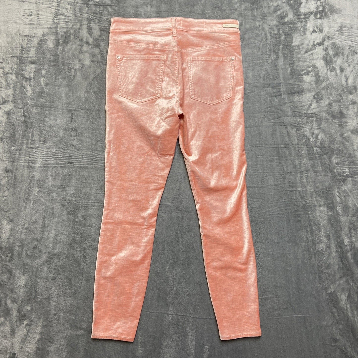 Pilcro And The Letterpress Crushed Velvet High Rise Skinny Jeans Womens 28 Pink