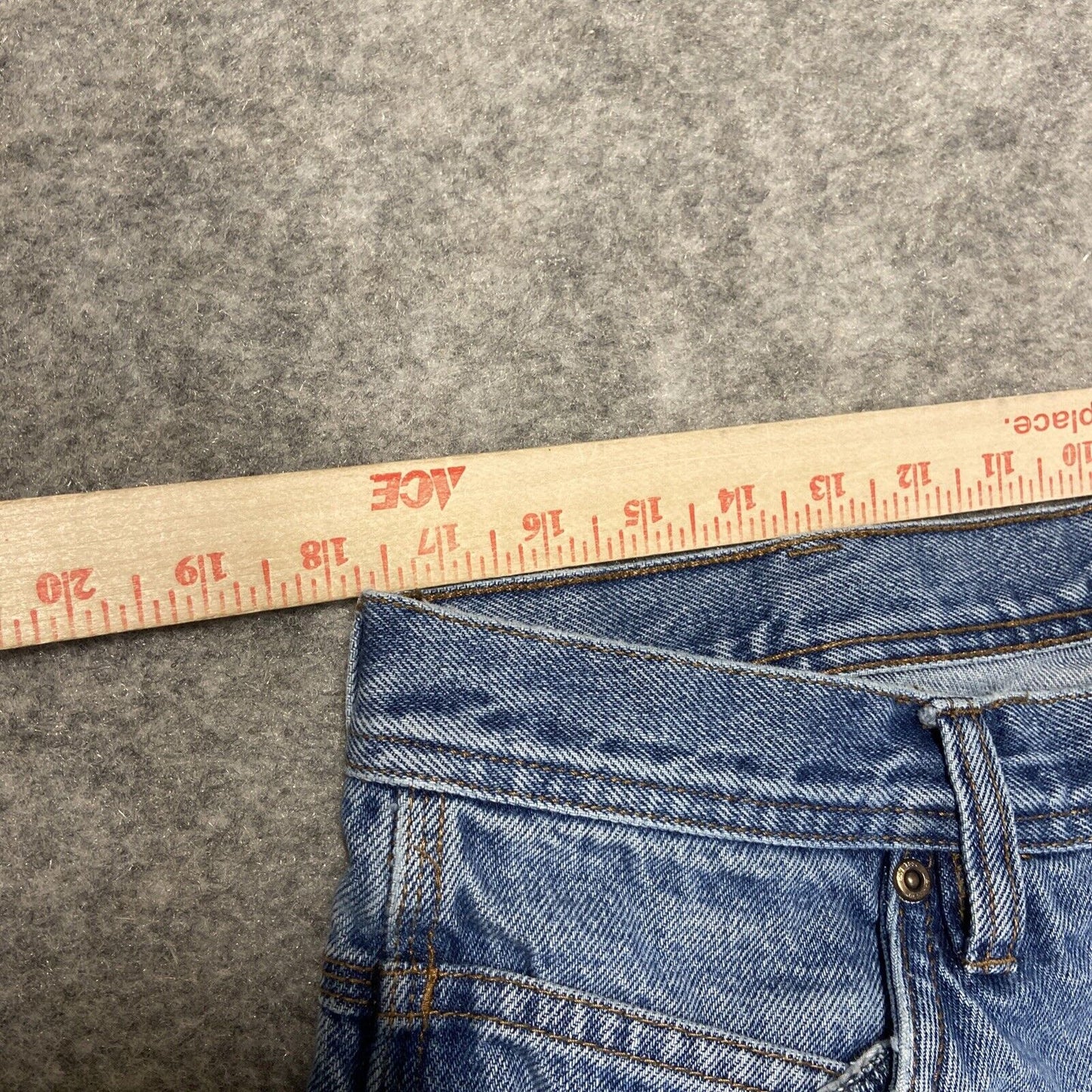 FIVEBROTHER Carpenter Straight Leg Jeans Men's 38x30 Blue Denim *Ripped Pocket*