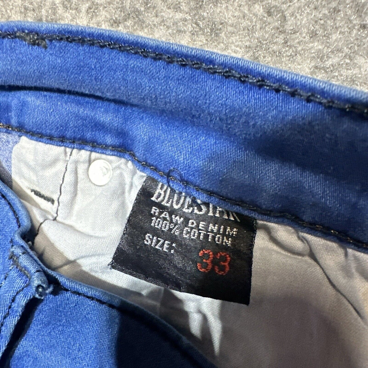 Diesel Blue Star Men's Straight Jeans Size 33 Blue Dark Wash Denim