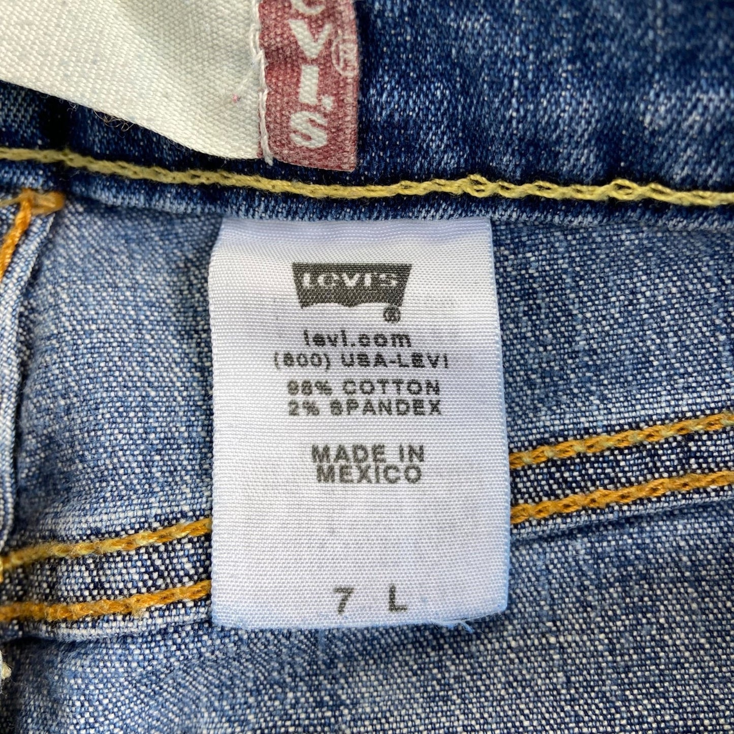 Levi's 519 Flare Jeans Women's Size 7L Blue Denim Cotton Blend