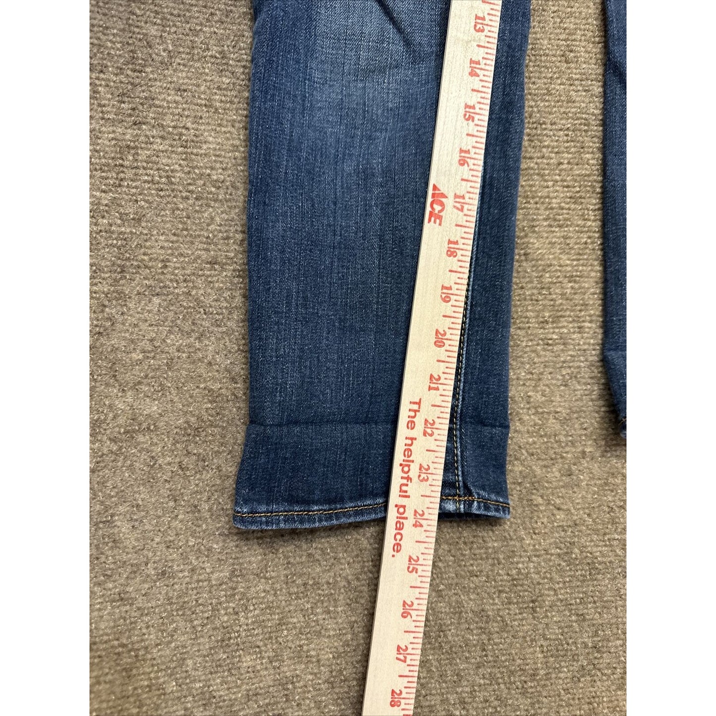 American Eagle Artist Stretch Women's Straight Jeans Size 2 R Blue Dark Wash